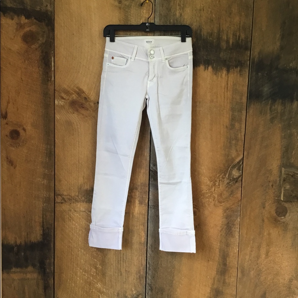 Hudson Colin Flap Lilac Crop Skinny Jeans